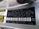 2021 Camry Color Code for Celestial Silver Metallic - Color Code: 1J9