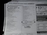 2021 Dodge Challenger R/T Scat Pack Widebody Window Sticker