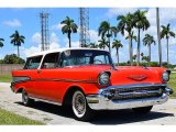 1957 India Ivory/Matador Red Chevrolet Nomad Station Wagon #142705989