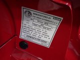 2015 Alfa Romeo 4C Launch Edition Coupe Info Tag