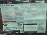 2019 Lexus UX 250h F Sport AWD Window Sticker