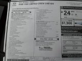 2021 Ram 1500 Limited Crew Cab 4x4 Window Sticker