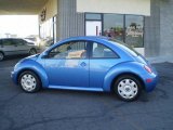Bright Blue Metallic Volkswagen New Beetle in 1999