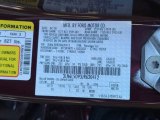 2018 MKZ Color Code for Burgundy Velvet Metallic - Color Code: R3