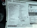 2021 Jeep Gladiator Mojave 4x4 Window Sticker