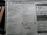2022 Ram 1500 Limited Longhorn Crew Cab 4x4 Window Sticker