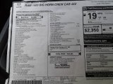 2021 Ram 1500 Big Horn Crew Cab Window Sticker