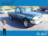 2000 Amazon Green Metallic Ford Ranger XLT Regular Cab #143177366