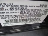 2015 Outlander Sport Color Code for Labrador Black - Color Code: X42