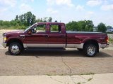 2008 Dark Toreador Red Ford F350 Super Duty Lariat Crew Cab 4x4 Dually #14300591