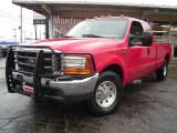 Red Ford F350 Super Duty in 2000
