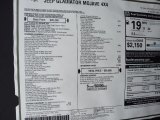 2021 Jeep Gladiator Mojave 4x4 Window Sticker