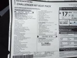 2021 Dodge Challenger R/T Scat Pack Window Sticker