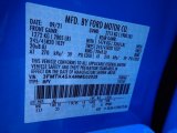 2021 Mustang Mach-E Color Code for Grabber Blue Metallic - Color Code: AE