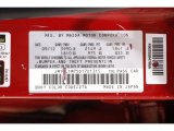 2013 MAZDA3 Color Code for Velocity Red Mica - Color Code: 27A