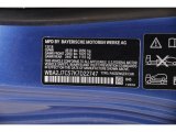 2019 2 Series Color Code for Estoril Blue Metallic - Color Code: B45