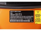 2020 M4 Color Code for BMW Individual Fire Orange - Color Code: P7E