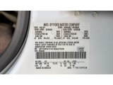 2001 F350 Super Duty Color Code for Oxford White - Color Code: YZ