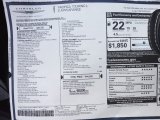 2021 Chrysler Pacifica Touring L Window Sticker