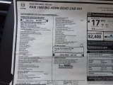2022 Ram 1500 Big Horn Night Edition Quad Cab 4x4 Window Sticker
