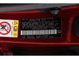 2019 ES Color Code for Matador Red Mica - Color Code: 3R1