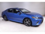 2019 Blue Streak Metallic Toyota Camry SE #143649684