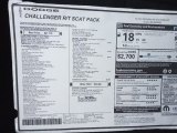 2021 Dodge Challenger R/T Scat Pack Shaker Window Sticker