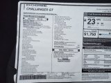 2021 Dodge Challenger GT Window Sticker