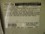 2004 Toyota Tundra Regular Cab Info Tag
