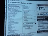 2022 Dodge Durango R/T Blacktop AWD Window Sticker