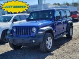 2019 Ocean Blue Metallic Jeep Wrangler Unlimited Sport 4x4 #143847510