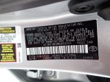 2021 Camry Color Code for Celestial Silver Metallic - Color Code: 1J9