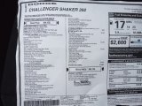 2022 Dodge Challenger R/T Scat Pack Shaker Window Sticker