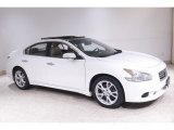 Winter Frost White Nissan Maxima in 2012