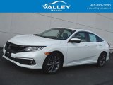 2020 Platinum White Pearl Honda Civic EX-L Sedan #143998823