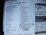 2022 Dodge Durango Citadel AWD Window Sticker