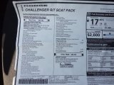 2022 Dodge Challenger R/T Scat Pack Window Sticker