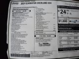 2022 Jeep Gladiator Overland 4x4 Window Sticker