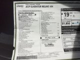 2022 Jeep Gladiator Mojave 4x4 Window Sticker