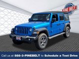 2022 Hydro Blue Pearl Jeep Wrangler Unlimited Sport 4x4 #144084721