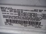 2015 Outlander Sport Color Code for White - Color Code: W55