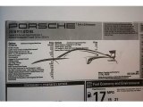 2018 Porsche 911 GT2 RS Weissach Package Window Sticker