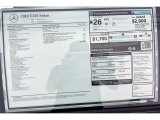 2022 Mercedes-Benz E 350 Sedan Window Sticker