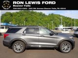 2022 Carbonized Gray Metallic Ford Explorer XLT 4WD #144183319