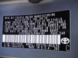 2020 Corolla Color Code for Celestite Gray Metallic - Color Code: 1K3