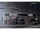 1986 Ferrari 328 GTS Info Tag