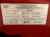 2015 Hyundai Accent GLS Info Tag