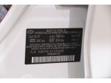 2020 Elantra Color Code for Quartz White Pearl - Color Code: W8