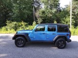 2022 Hydro Blue Pearl Jeep Wrangler Unlimited Willys Sport 4x4 #144449992