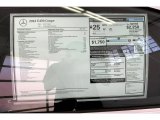 2022 Mercedes-Benz E 450 Coupe Window Sticker